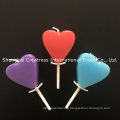 Customer Customized Assorted Colour Available Heart Candle Birthday for Cake